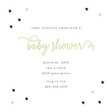 Signed With A Heart - Baby Shower Invitation